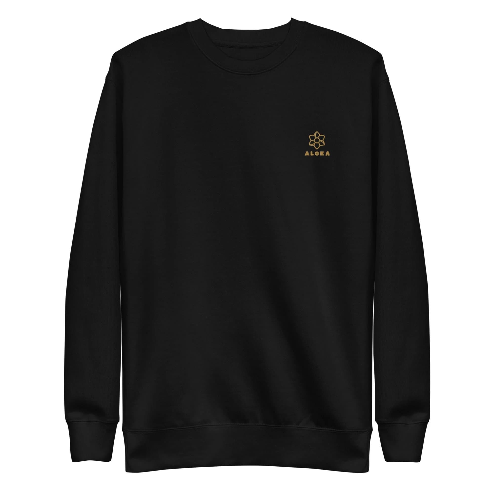 Aloka Embroidered Sweatshirt — Black