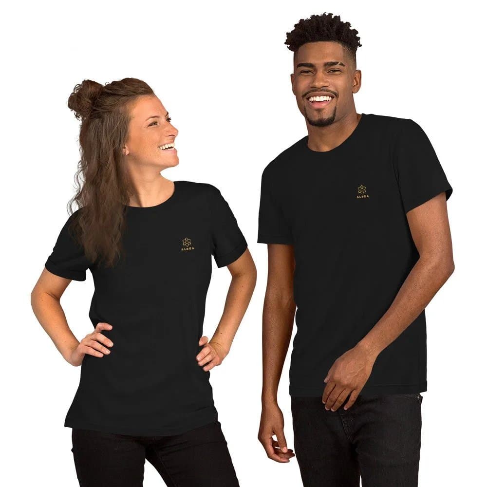 Aloka Embroidered T-Shirt — Black